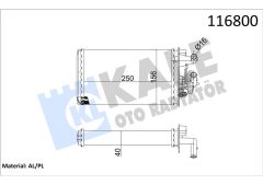KALORİFER RADYATÖRÜ TMPR 1.6-2.0 MUSLUKSUZ 2 SIRA AL PL SİSTEM-KALE 1782822AL-40572017