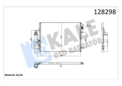 KLİMA KONDENSERİ KURUTUCU İLE CLIO II-KNG 97-01 1-2-1.4-1.5DCI-1.6-1.9 514x376x16-KALE 050ABC030-8200106950-8200757789-7700428083