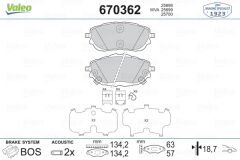 ÖN BALATA AURIS NZE18-ZRE18 -COROLLA SEDAN 1.6 VVTİ-1.33-1.6-1.8 VVTİ-1.4 D4D 12-VALEO 670362-0446502390-0446502391-WVA25699