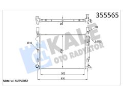 RADYATÖR BRAZING RENAULT KANGOO-GRAND KANGOO RADYATÖR-KALE 355565-8200418329
