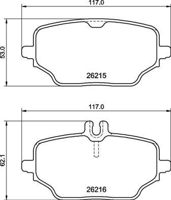 FREN BALATASI ARKA MERCEDES GLE-CLASS V167 C167 18-VALEO 670544-A0004204202