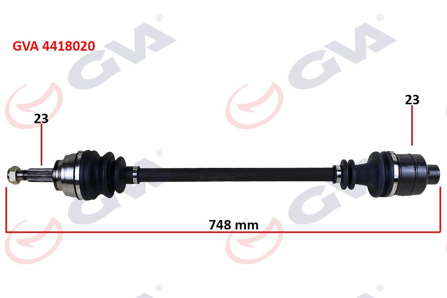 KOMPLE AKS SAĞ LAGUNA I 1.6 16V 93-01 747mm-GVA 4418020-7711130057-7701471377-8200024622