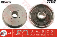 FREN KAMPANASI ARKA RENAULT KANGOO 97 - 203.3 / 50.5 MM-TRW-7700304984-4320000QAG