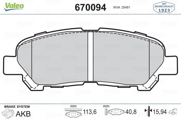 ARKA BALATA TOYOTA HIGHLANDER 13-VALEO-446648120