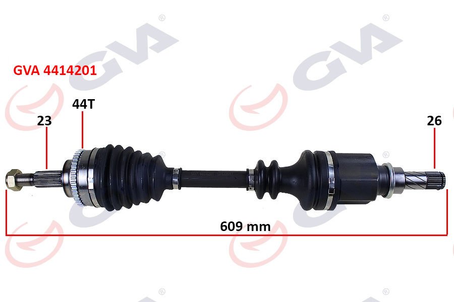 KOMPLE AKS SOL CLIO SYMBOL THALIA 1.5 DCİ 08- ABS Lİ 44DİŞ 609mm-GVA 4414201-7711368677-8200543868