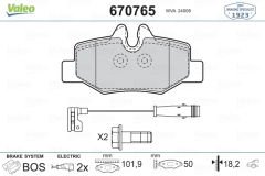 FREN BALATASI ARKA MERCEDES VITO W639 03-VALEO 670765-A0064204420
