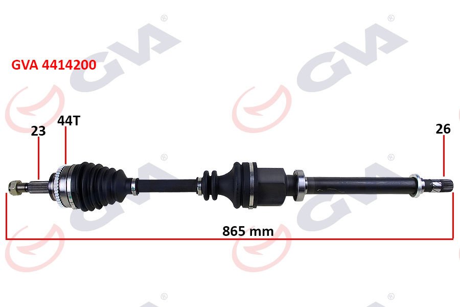 KOMPLE AKS SAĞ CLIO SYMBOL THALIA 1.5 DCİ 08- ABS Lİ 44DİŞ 865mm-GVA 4414200-8201187708-8200749390