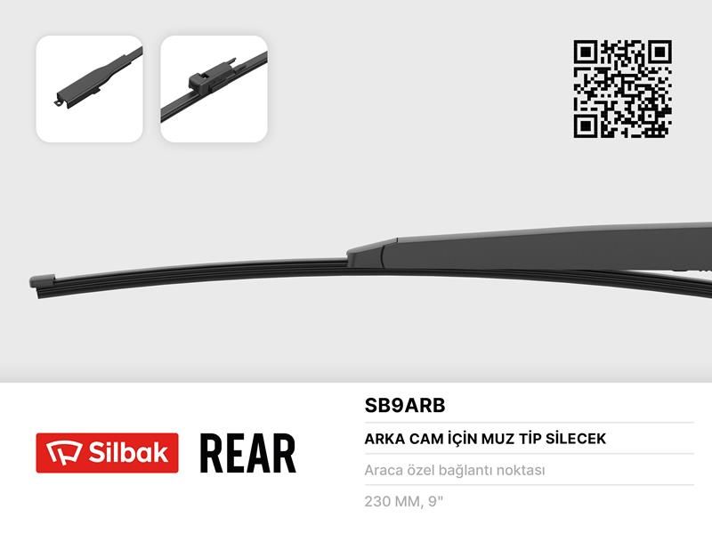 SİLECEK SÜPÜRGESİ ARKA MUZ TİPİ MERCEDES BENZ A CLASS 06/12-SILBAK SB9ARB
