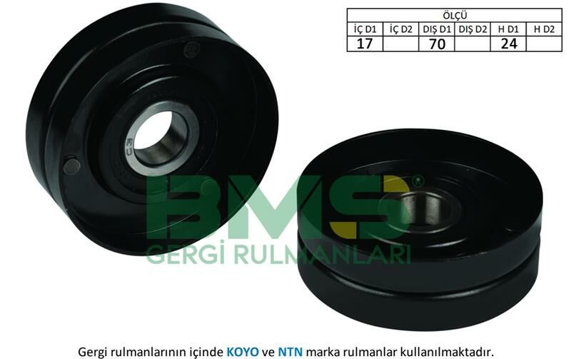 ALTERNATÖR GERGİ RULMANI GOLF V-PLUS 1.1 02 70x24x10-BMS 127-36245276