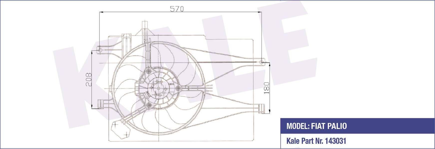 FAN GRUBU DAVLUMBAZLI FIAT PALIO-ALBEA 1.2-1.4 98 09 MT KLİMASIZ FAN MOTORU DAVLUMBAZLI-KALE 012622201-46826696