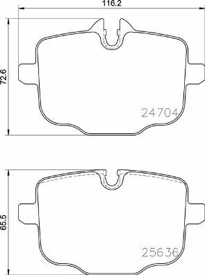 FREN BALATASI ARKA BMW G30 G32 G11 G12 G16 G01 G02 G05 G06 G07 iX I20-VALEO 671042-34216890353-34216870552