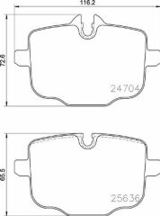 FREN BALATASI ARKA BMW G30 G32 G11 G12 G16 G01 G02 G05 G06 G07 iX I20-VALEO 671042-34216890353-34216870552