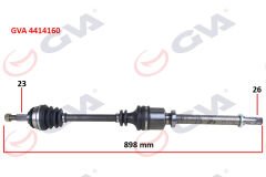 KOMPLE AKS SAĞ CLIO III 1.5 DCI 05- LOGAN 1.4-1.6-1.5 DCİ 07- 897mm-GVA 4414160-8200358164-8200618111-8200261841