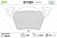FREN BALATASI ARKA MERCEDES VITO W638 96 03-VALEO 671301-A0034200220