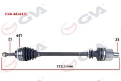 KOMPLE AKS SAĞ CLIO II 1.5DCI 98-05 ABS Lİ 44DİŞ 728mm YAYLI-GVA 4414130-8200240430-8200534580-391004165R