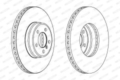 ÖN FREN AYNASI ADET LANROVER RANGEROVER 3.0TD6 02 4.2 4.4 05 3.6TD 06 RANGEROVER SPORT 3.6TD 06-FERODO DDF1411C-1-SDB000200-SDB000201
