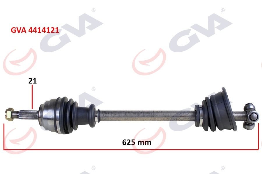 KOMPLE AKS SOL KANGOO 1.9DTI 98-08 625mm-GVA 4414121-7701352771-7711135243