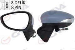 DIŞ DİKİZ AYNASI SOL FIESTA 08 14 ELEKTRİKLİ ISITMALI SİNYALLİ KONVEKS 8 FİŞ VM-6313EBL-GVA-C1BB 17683 DB-1542172-1594585