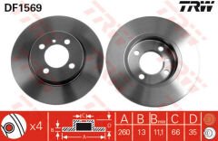 FREN DISKI ON BMW E30 83 93 ABS SIZ-TRW-34116752434