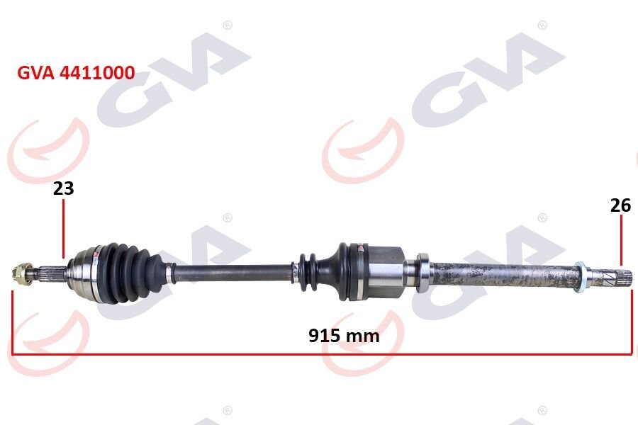 KOMPLE AKS SAĞ MEGANE II 1.4/1.6 16V-1.5 DCİ 02-08 915mm-GVA 4411000-391001510R-8200626038-8200264668