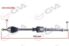 KOMPLE AKS SAĞ MEGANE II 1.4/1.6 16V-1.5 DCİ 02-08 915mm-GVA 4411000-391001510R-8200626038-8200264668