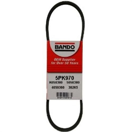 970 K 5 KANALLI KAYIŞ DKŞ SLX HİDR.DİREK-ALBEA-TMPR-TIPI-UNO 1.6 16V KLİMALI-COROLLA 1.3-1.6 83-98-BANDO 5PK0970-90299503-71719407-7646849