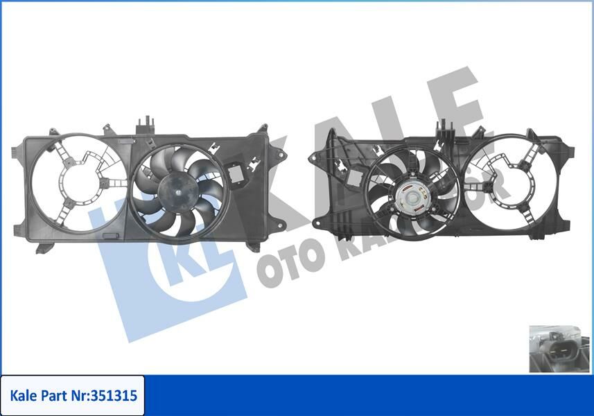 FAN MOTOR DAVLUMBAZ FIAT DOBLO 1.9 JTD MPV 119-223-KALE 351315-46821266-51718487-51738799