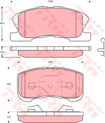 ÖN BALATA DAIHATSU SIRION 1.0 1.3 98-05 GDB3266-TRW-0449197212-0449197201-WVA23497