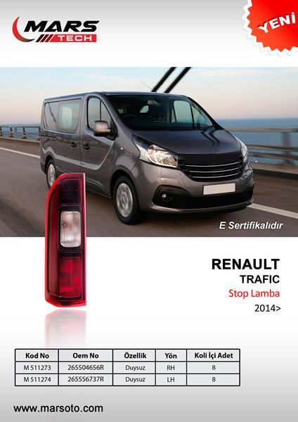 ARKA STOP LAMBA SOL TRAFIC III DUYSUZ 2014-MARS 511274-265556737R