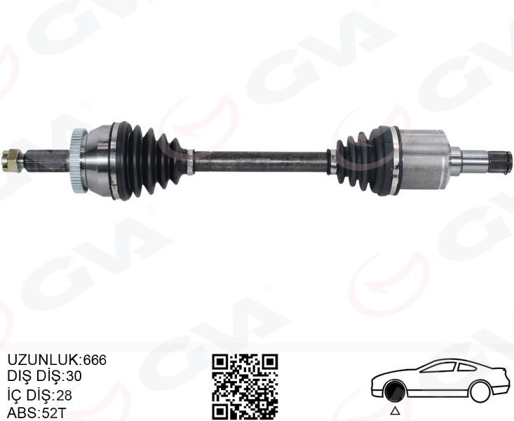 KOMPLE AKS ÖN SOL ABSLI HYUNDAI SANTA FE CM 2.2 CRDI A-T 06-12-GVA 4491215-495002B350-495002B010-495002B360