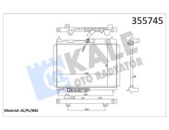 MOTOR SU RADYATORU FIESTA 17 1.0-1.1 ECOBOOST 1.5 TDCI ECOSORT 17 1.0-1.5 TDCI COURIER 17 1.5 ECOBLUE-KALE 355745-H1BG8005CD-2372158-2378985