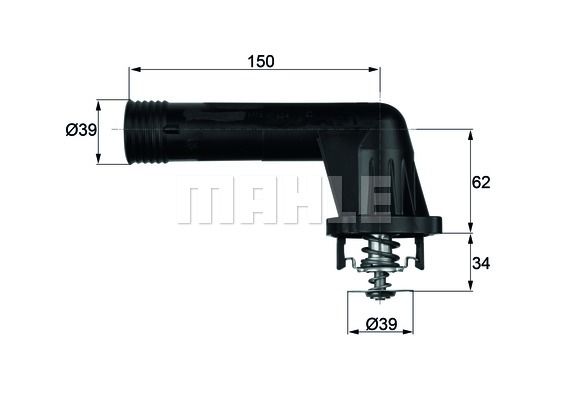 TERMOSTAT 95 C BMW E34 E36 M43-MAHLE TI20.95-11531739755