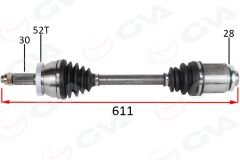 KOMPLE AKS ÖN SAG ABSLI HYUNDAI SANTA FE CM 2.2 CRDI A-T 06-12-GVA 4491214-495002B620