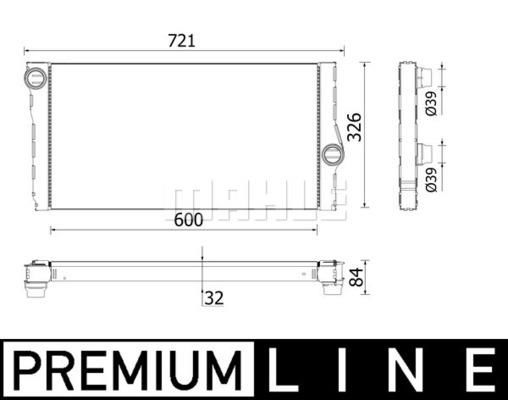 MOTOR SU RADYATORU PREMIUM LINE BMW F10-MAHLE CR957000P-17118509177