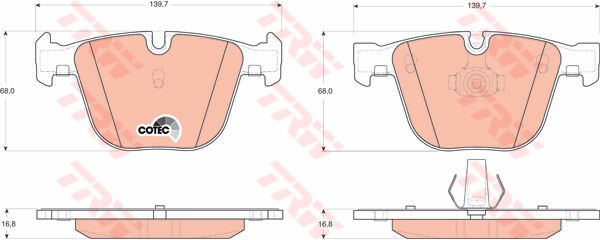 FREN BALATASI ARKA BMW E60 E64 E65 E70 F15 F16 M3 E90 93 E82 M-TRW-34216768471