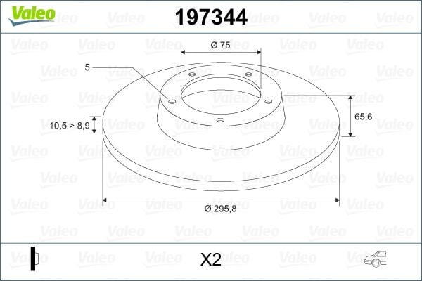 FREN DISKI ARKA BMW E81 E87 E90-VALEO-34216855002