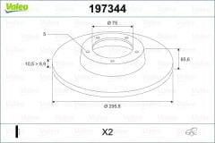 FREN DISKI ARKA BMW E81 E87 E90-VALEO-34216855002