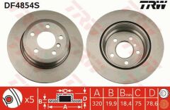 FREN DISKI ARKA BMW X5 E70 LCI F15 X6 E71 F16-TRW-34216793247 34216886479