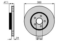 ON FREN DISK AYNASI MONDEO III 00 07 JAGUAR X TYPE 01 09 OLCU 300 24 5 BIJON-FRENDI 13133-7S7J1125BB-1321488-C2S42667