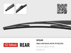 SİLECEK SÜPÜRGESİ ARKA PLASTİK TİP 230MM PEUGEOT 308 II 09/13 . RENAULT MGN II 11/02 12/09 . MGN I V. SW 12/05 . OPEL ASTRA GTC H 03/05-SILBAK SP9AR
