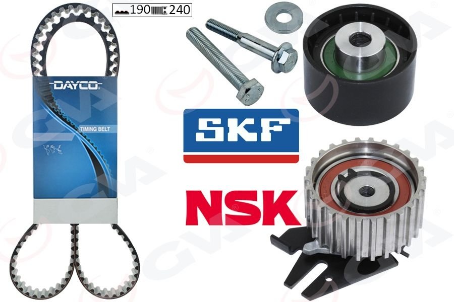 EKSANTRİK GERGİ KİTİ 190x240 BRAVO 96 DOBLO 01 MAREA 99-02 1.9JTD KTB458 KTB818 BEYAZ TEFLONLU-GVA 59T2530DB-71736726