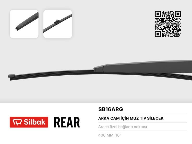SİLECEK SÜPÜRGESİ ARKA MUZ TİPİ 400mm A4 AVANT SW 04/08 A4 ALLROAD 04/09 A6 AVANT SW 05/11 Q3 0-SILBAK