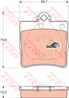 FREN BALATASI ARKA MERCEDES W202 S202 W203 CL203 W210 R170 R171-TRW-A0044209120