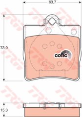 FREN BALATASI ARKA MERCEDES W202 S202 W203 CL203 W210 R170 R171-TRW-A0044209120