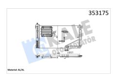 KLIMA RADYATORU MERCEDES W203 CL203 S203 C209 R230-KALE-A2035001354