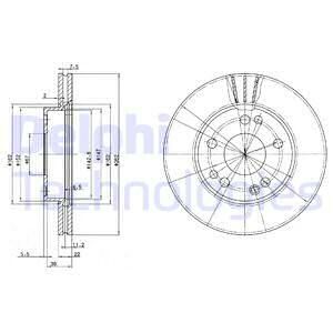 FREN DISKI ON MERCEDES 190 W201 86 93-DELPHI BG2397-A2014211512
