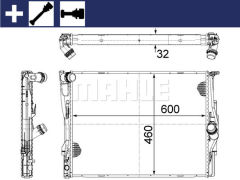 MOTOR SU RADYATORU MEKANIK SANZ. PREMIUM LINE BMW E81 E82 E87 E88 E90 E91 E92 E93 X1 E84 Z4 E89-MAHLE CR1087000S-17117553111
