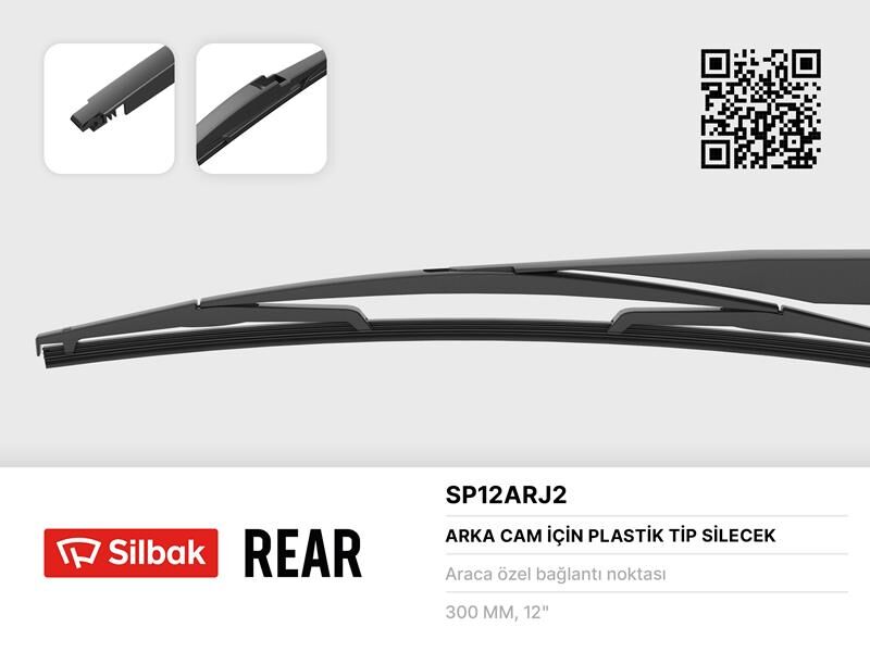 SİLECEK SÜPÜRGESİ ARKA PLASTİK TİP 300MM CITROEN C1 II 04/14 . DAIHATSU CHARADE 03/03 . CUORE 7 03/03 . CUORE 8 04/07 . MATERİA 10/06 . İ20 08-14 YRV MK2 02/01 . DODGE JOURNEY 06/08-SILBAK SP12ARJ2