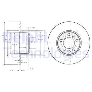 FREN DISKI ON BMW E34 88 96-DELPHI BG2430-34111161693