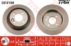 ARKA FREN AYNASI MİNİ COOPER- ONE- COOPER S- ONE D- WORKS- CABRIOLET COOPER--TRW-34211503070